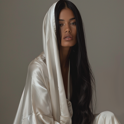 The Hooded Silk Kimono